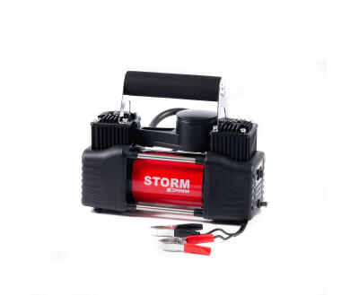 Компресор автомобільний STORM 2-циліндровий із затискачами АКБ  Bi-Power 10 Атм, 85 л/хв,(8 шт)