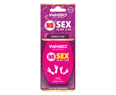 Освіжувач повітря WINSO NO Sex in My Car, целюлозний ароматизатор, BUBBLE GUM (50шт/ящ.)