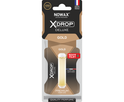 NOWAX  Ароматизатор целюлозний з капсулою Nowax серія X Drop Delux - Gold (25шт/ящ)
