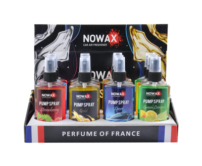 NOWAX Автомобільний ароматизатор повітря Nowax PUMP SPRAY 75ml mix№3 (12шт.)