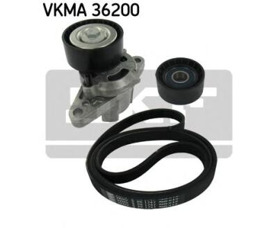 VKMA 36200 SKF Комплект поликлинових ременів (з роликами)