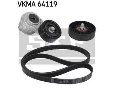 VKMA 64119 SKF Комплект поликлинових ременів (з роликами)