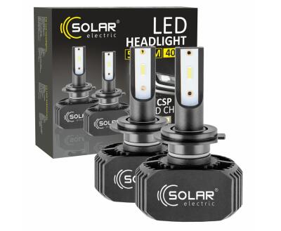 SOLAR Лампа LED H7 LED 12/24V 40W 5000Lm 6000K, CSP1860 2шт. (50шт.)