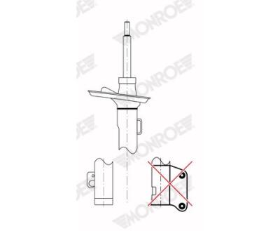 V4505 Monroe Амортизатор передній газов. (норм.)  VW TRANSPORTER T5 03 ->(замiнено на V4522)