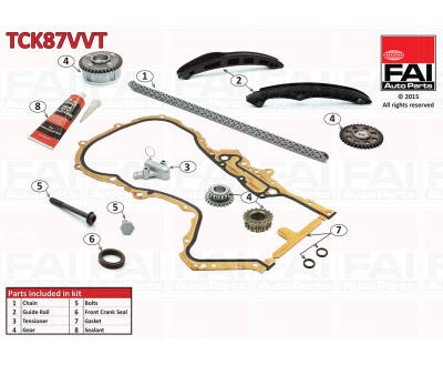TCK87VVT FAI Ланцюг ГРМ, комплект