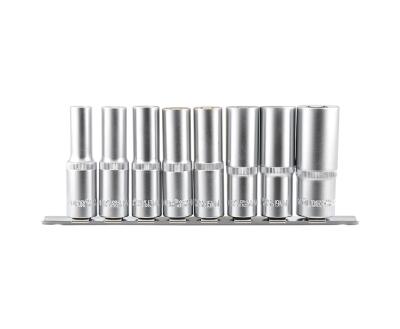 MOLDER Набір головок торцевих подовжених на планці Molder, 1/2", 72T, CR-V, 10-22 мм, 8шт(5шт/уп)