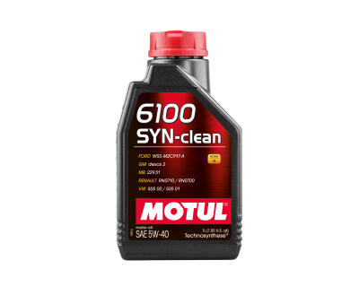 Олива моторна MOTUL 6100 Syn-clean SAE 5W40 12X1 L