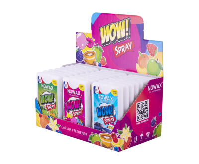 NOWAX  MIX ароматизаторів у виставковому боксі  серія "WOW Spray" (24 шт.)