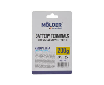 MOLDER Клеми акумуляторрні свинець, 200гр., (2шт)