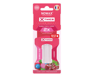 NOWAX  Ароматизатор повітря з подвійною капсулою Nowax серія X Twice - Bubble Gum & Cherry (30шт/уп)