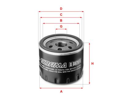S 3820 R SOFIMA Фільтр оливи